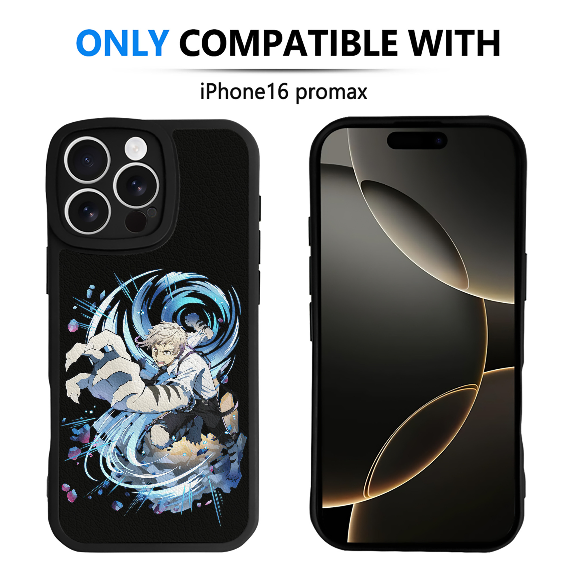 （画像用） 文豪ストレイドッグス Bungo Stray Dogs 【iPhone 16シリーズ対応】シリコンスマホケース（レザー調） 材質：シリコン